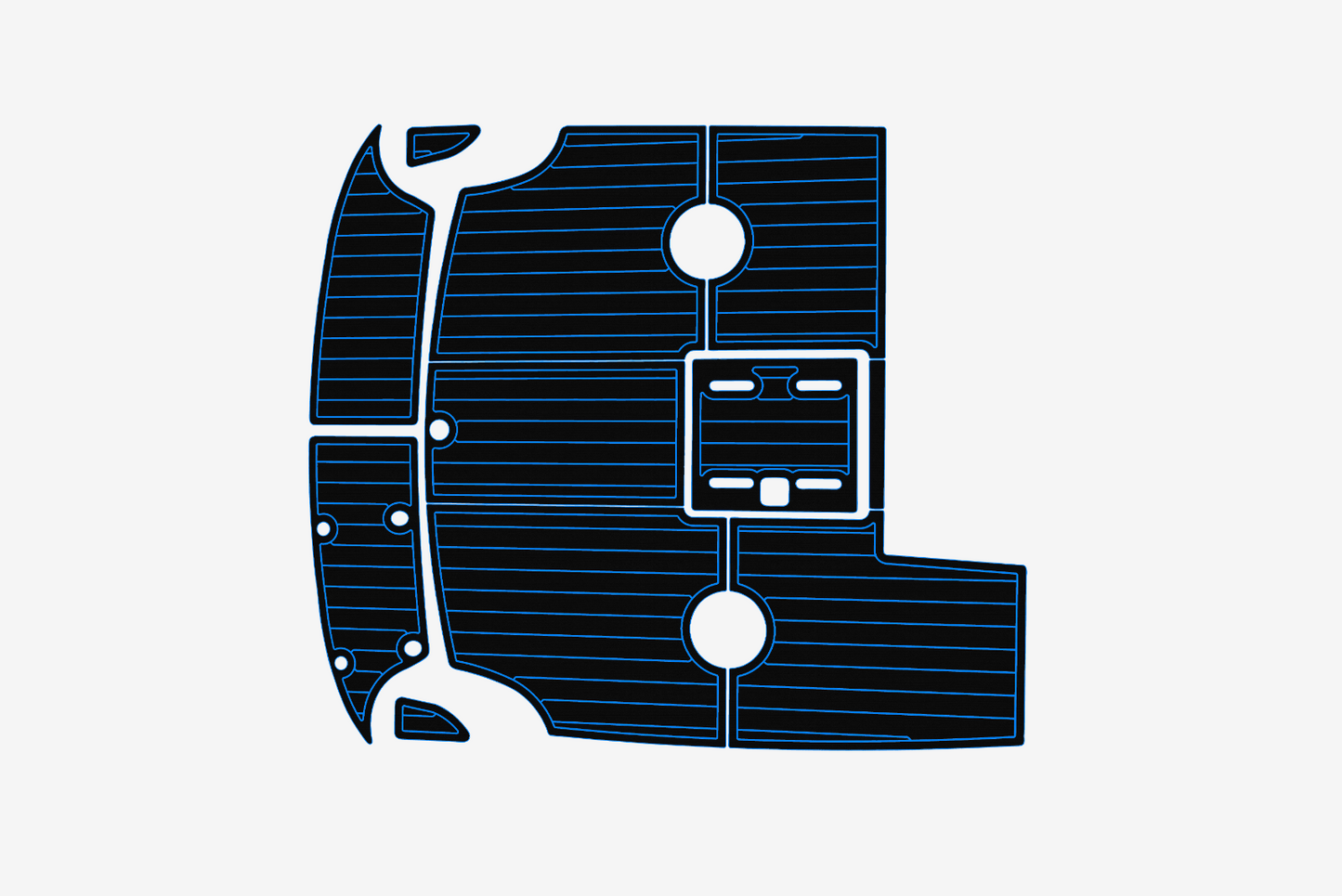 1998-2000 Cobalt 253 Cockpit Swim platform 1/4"6mm EVA Foam carpet marine floor