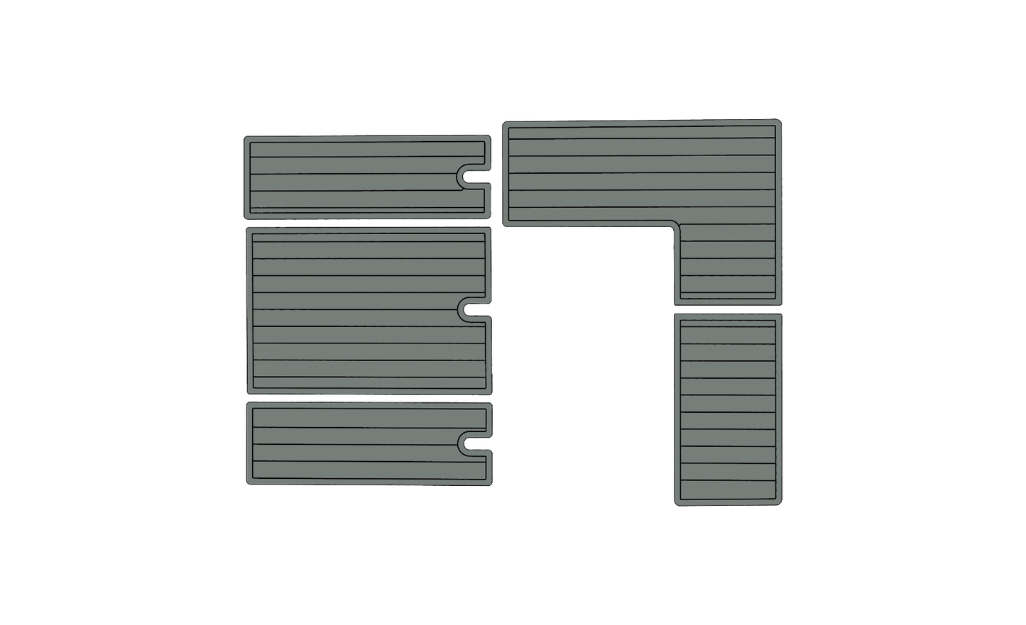 1992-1997 Crownline 250 CR Cockpit 1/4"6mm EVA foam faux mat floor