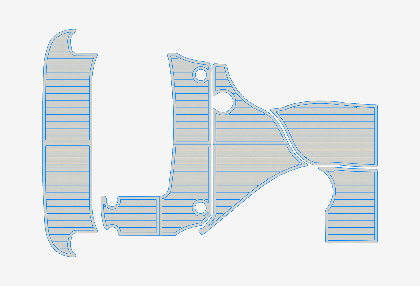 2003-2009 Maxum 2500 SE Cockpit Swim platform 1/4"6mm EVA Foam faux mat floor