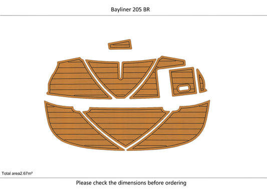2003-2006 Bayliner 205 BR Swim platform 1/4"6mm EVA foam faux floor