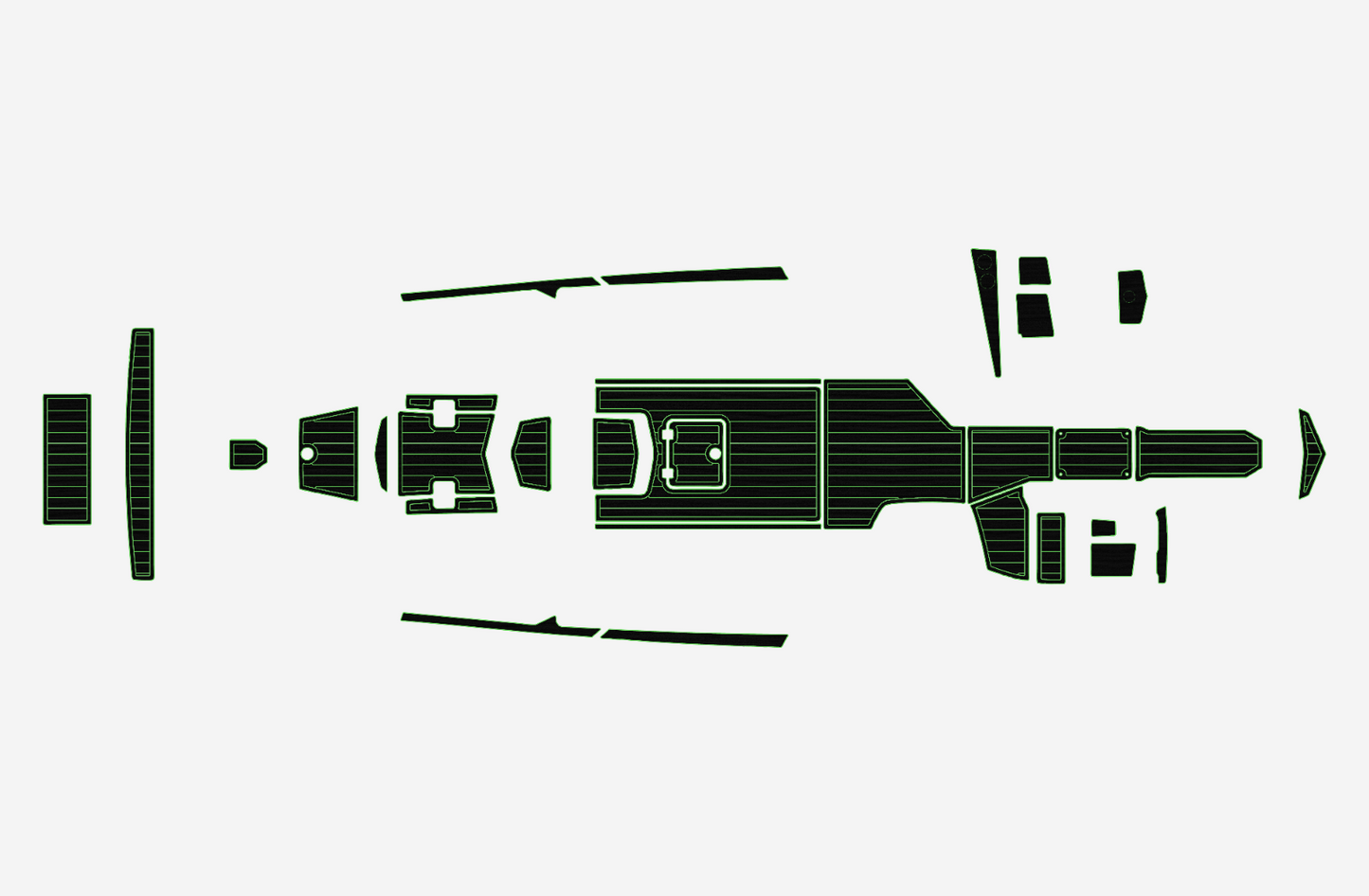 2019 TIGE ZX5 Cockpit BOW 1/4"6mm EVA foam faux Non-Slip MAT Marine floor
