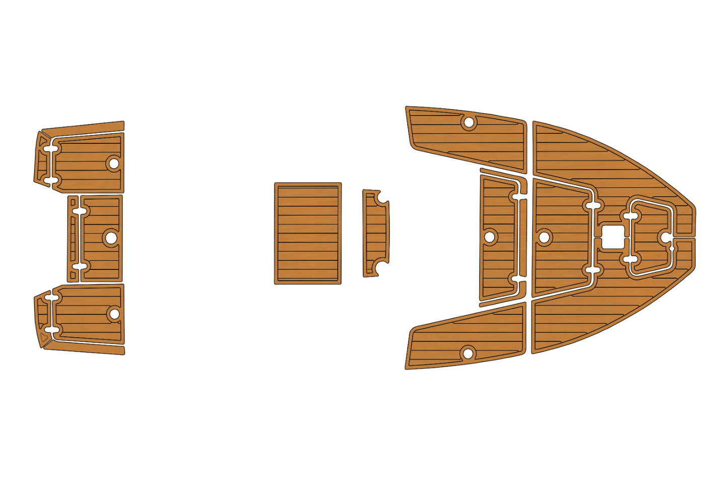 2017-2025 Blackjack 224 Cockpit Swim Platform 1/4" 6mm EVA Teak deck floor
