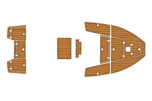 2017-2025 Blackjack 224 Cockpit Swim Platform 1/4" 6mm EVA Teak deck floor