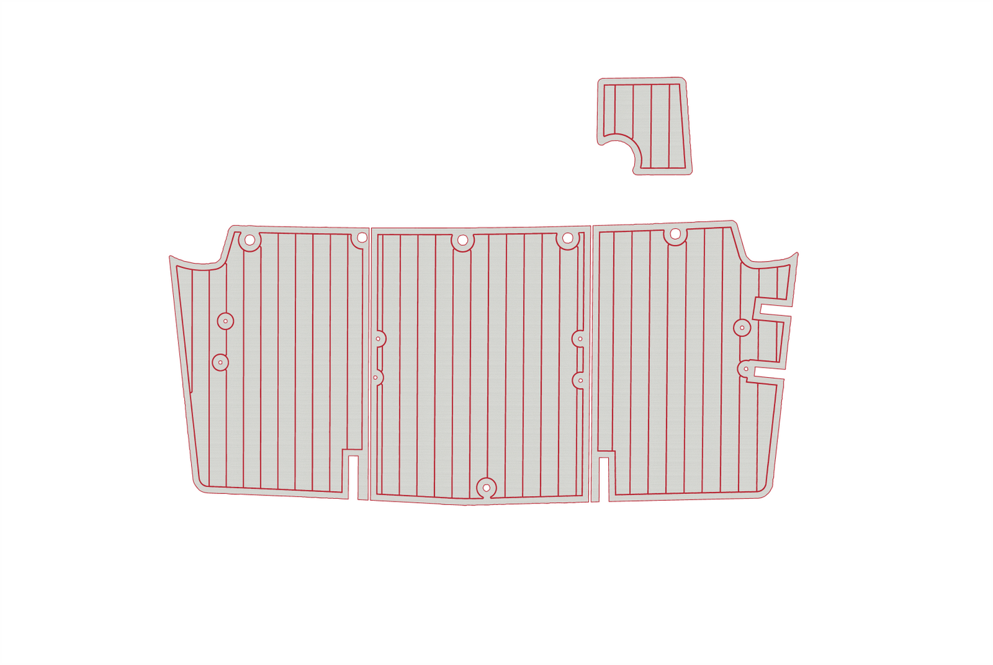 1996-2002 Bayliner 2855 Custom Cockpit Swim platform 1/4"6mm EVA foam faux floor