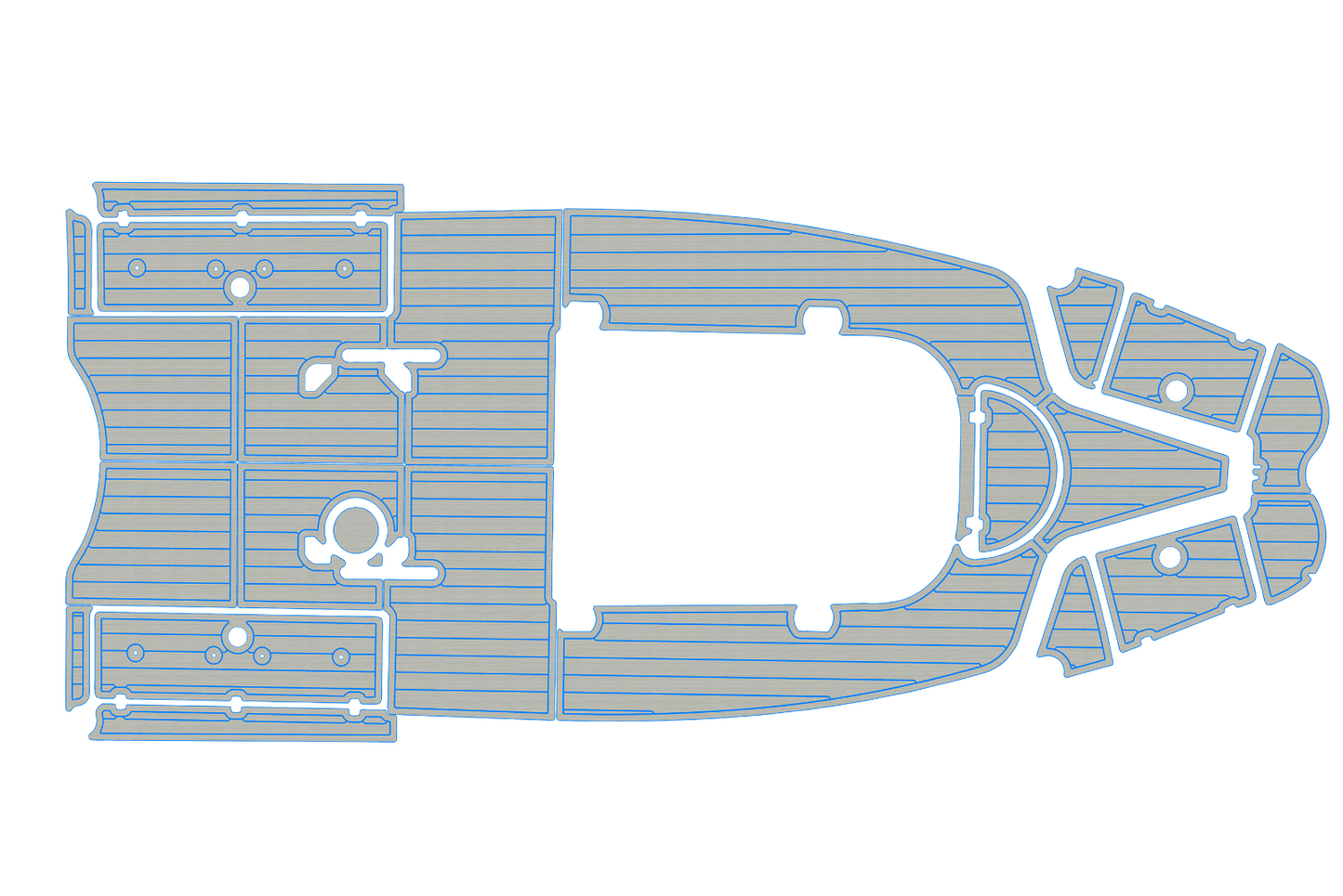 2007-2014 SEA FOX 256CC Cockpit Swim platform 1/4"6mm EVA Faux foam mat floor