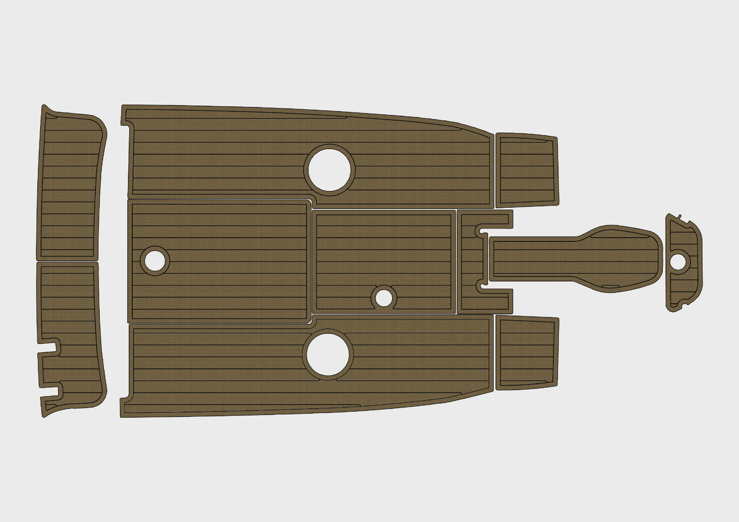 2002-2003 Sea Ray 182 BR Cockpit Swim platform bow 1/4"6mm EVA foam faux floor