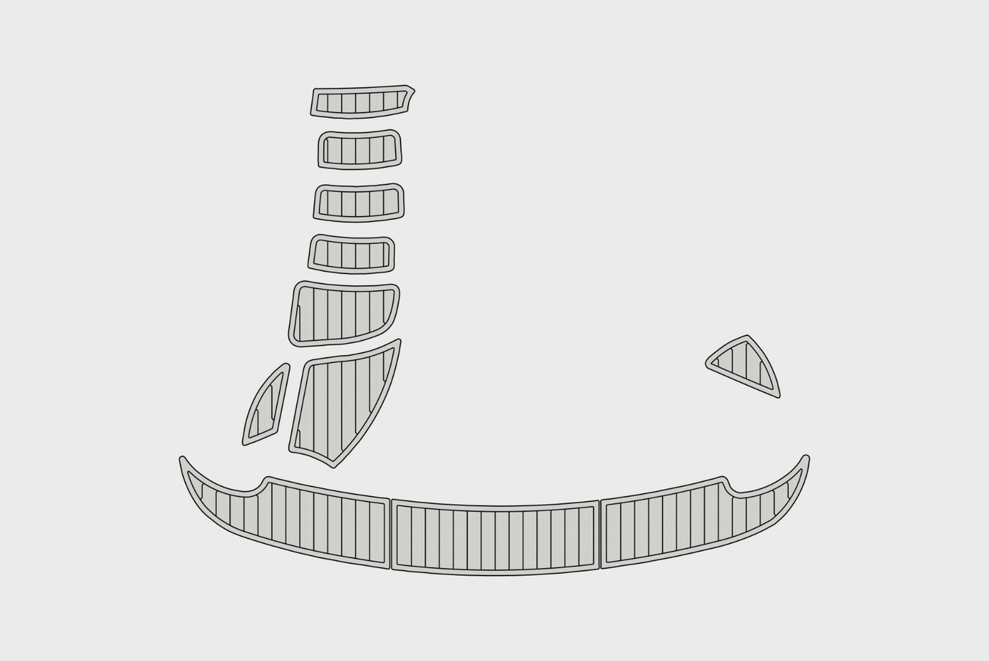 1997-1999 Sealine 36 statesman Swim platform 1/4"6mm EVA Foam mat floor