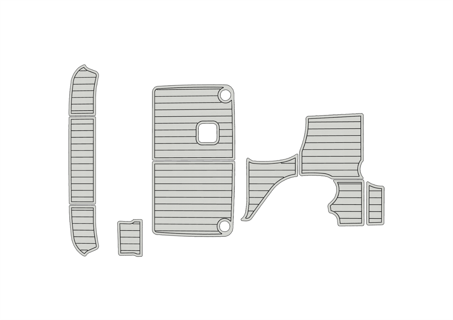 2000-2002 Bayliner 2455 Cockpit Swim platform 1/4"6mm EVA foam faux floor
