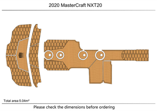 2020 MASTERCRAFT NXT20 Cockpit swim platform 1/4" 6mm EVA Teak Deck floor