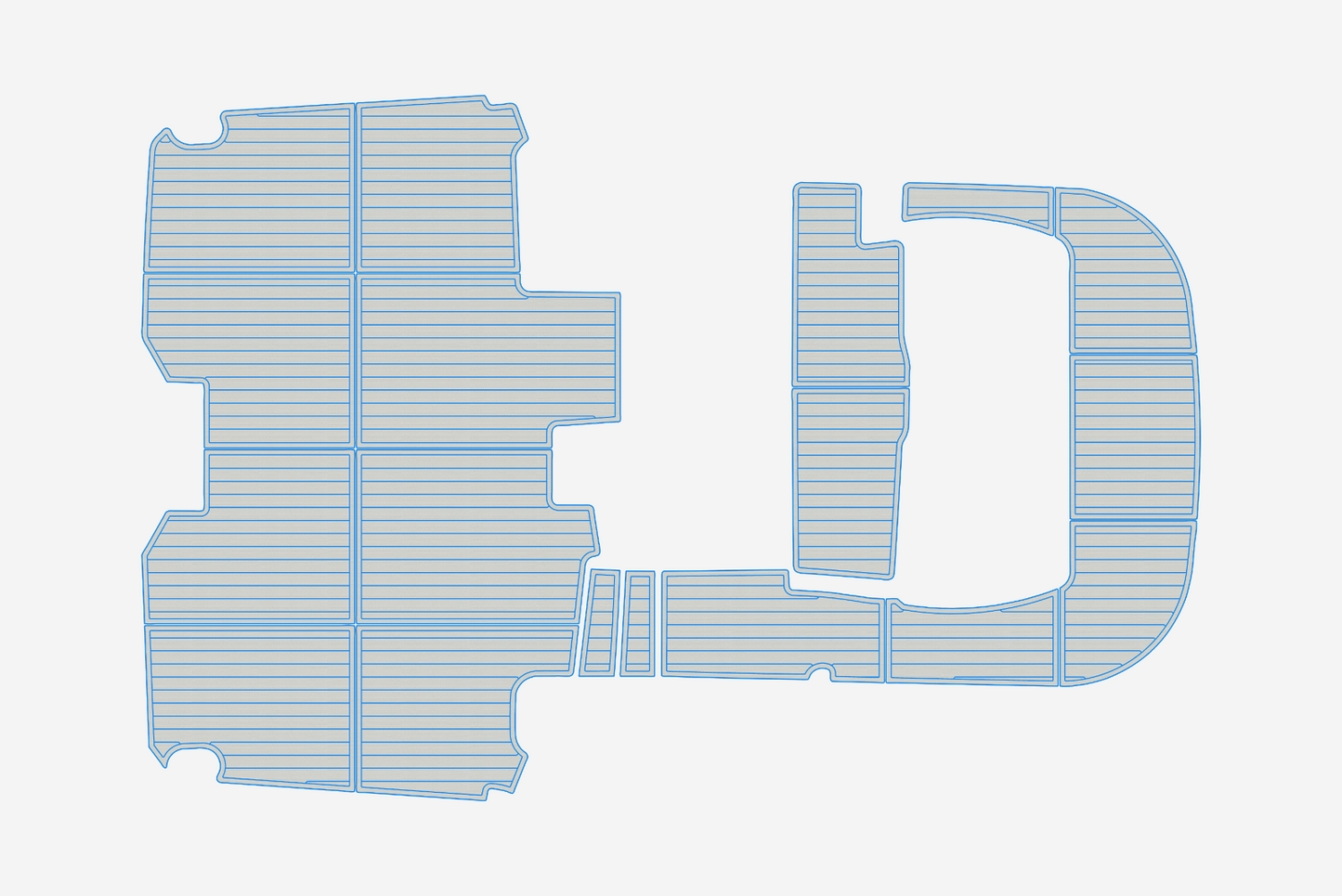 1996-1998 Silverton 402 Motor Yacht Cockpit 1/4"6mm EVA Foam faux mat floor