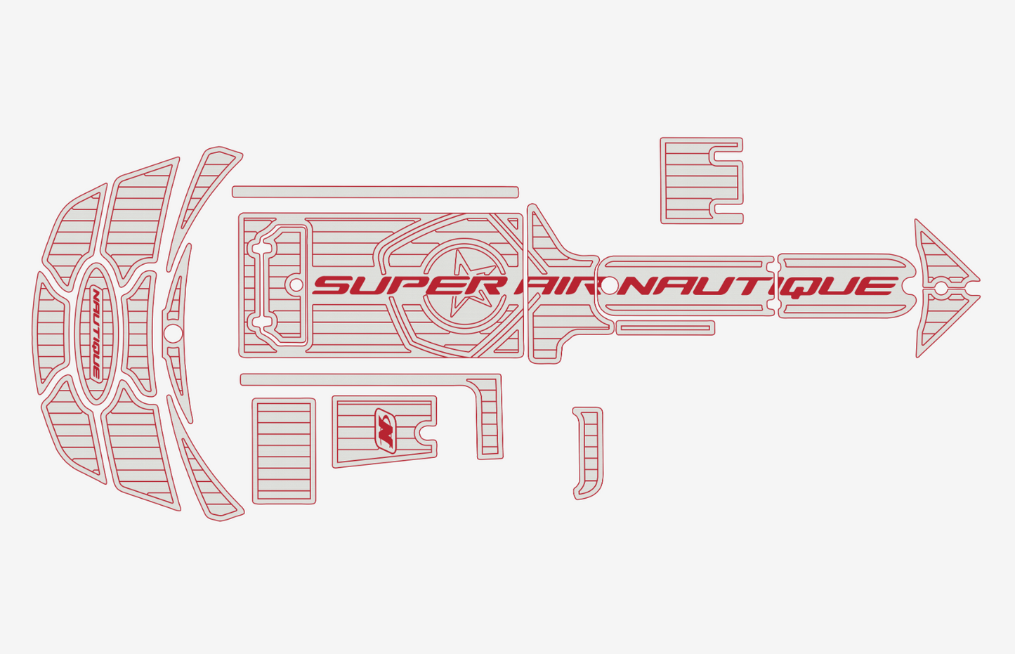 2008-2013 Nautique 210 Super Air Anti-slip Custom EVA faux teak marine flooring