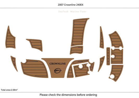 2007 Crownline 240EX Swim Platform 1/4" 6mm EVA Foam FAUX teak marine floor
