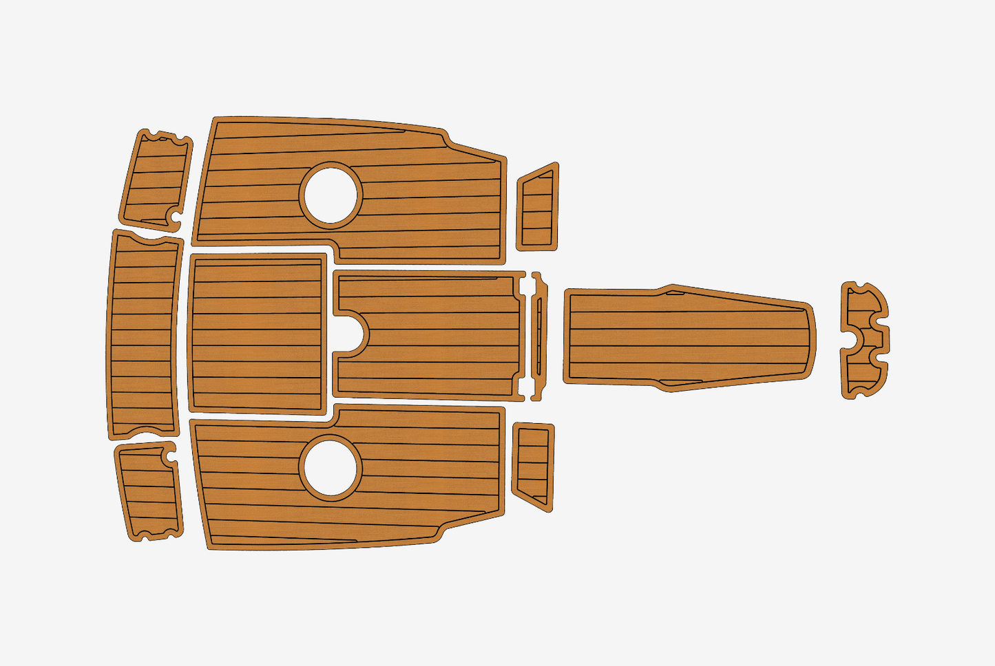 2000-2001 Chaparral 196 SSI Anti-slip mat Custom EVA teak marine deck flooring