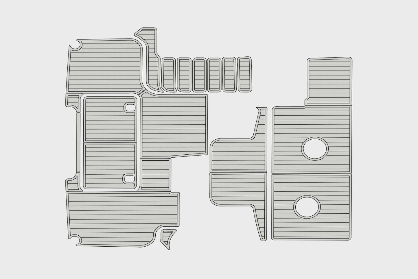2004-2006 Silverton 34 Convertible Cockpit 1/4"6mm EVA Foam faux mat floor