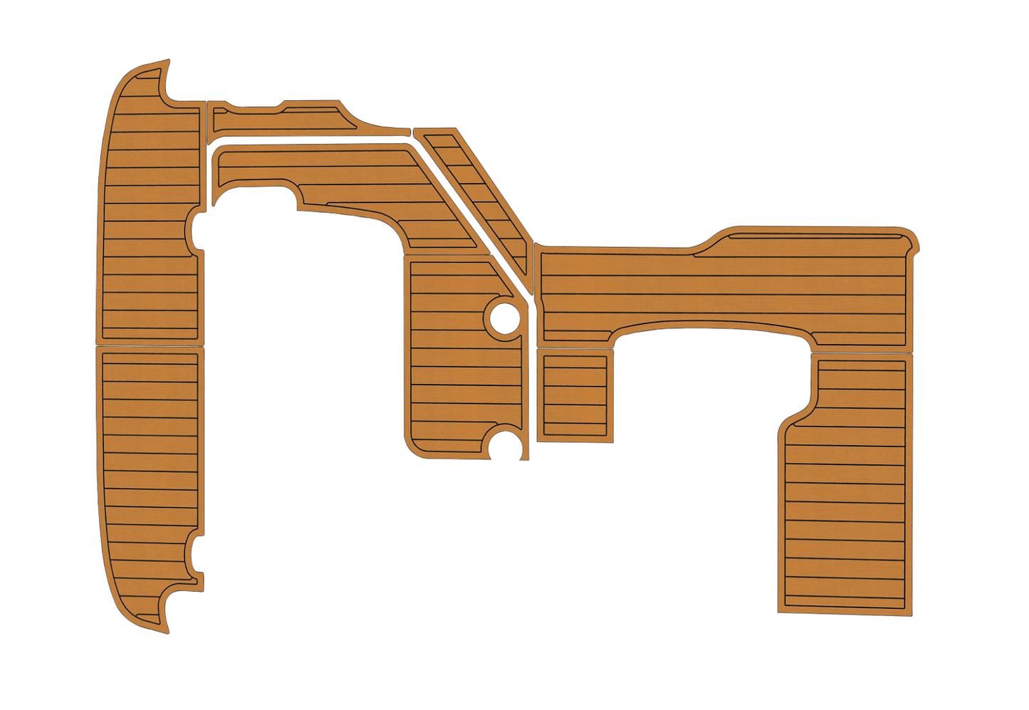 2009-2013 Bayliner 255 SB Swim platform cockpit 1/4" 6mm EVA faux teak Floor