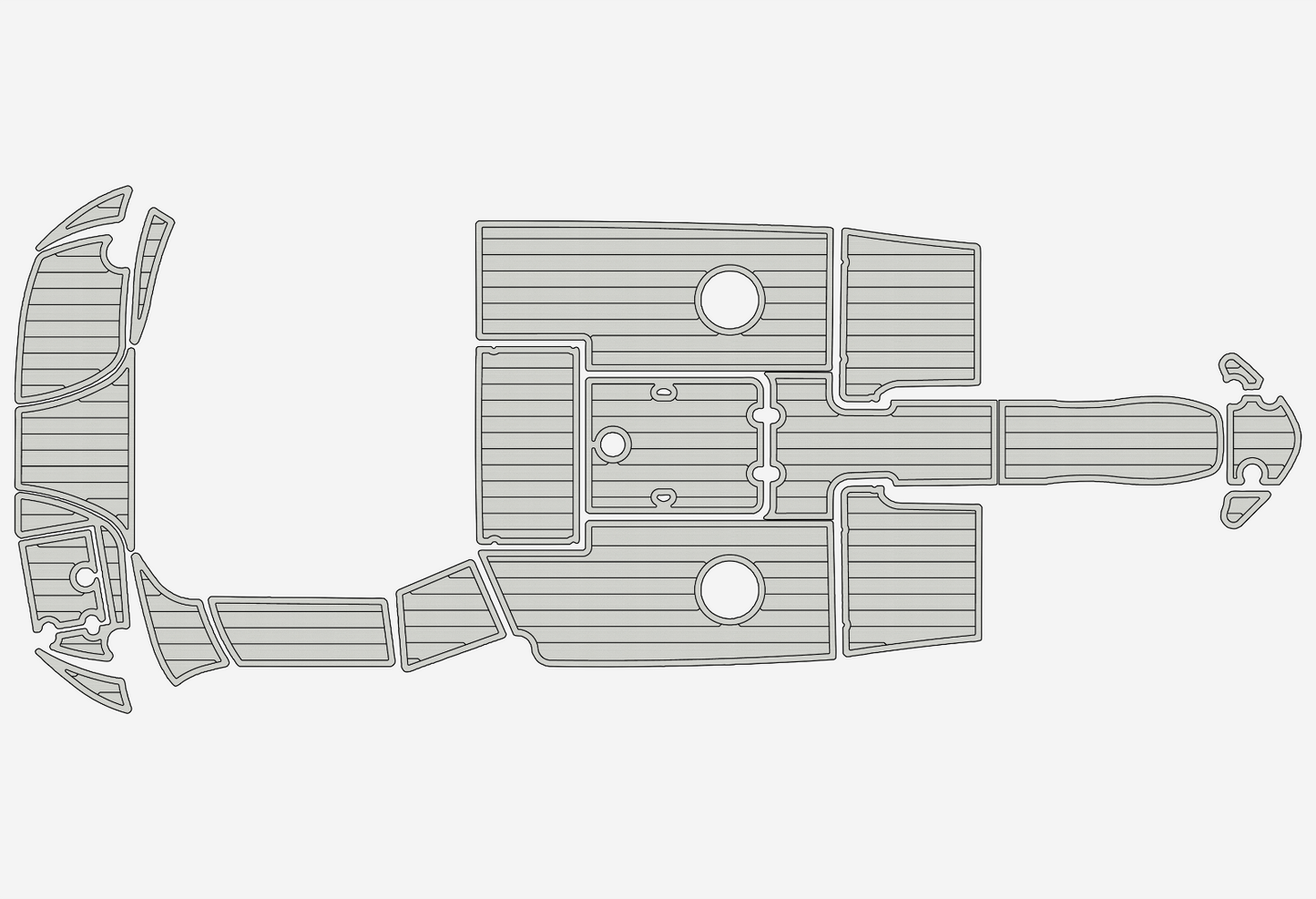 2006-2010 Crownline 210 LS Cockpit Swim platform Bow 1/4"6mm EVA foam faux floor