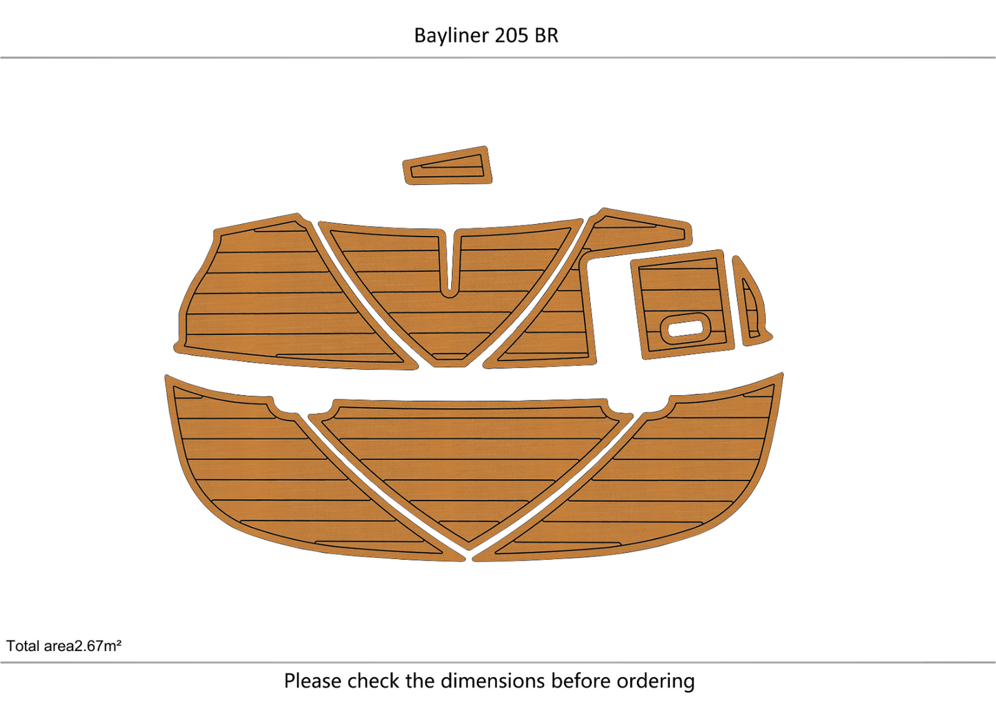 2003-2006 Bayliner 205 BR Swim platform 1/4"6mm EVA foam faux floor