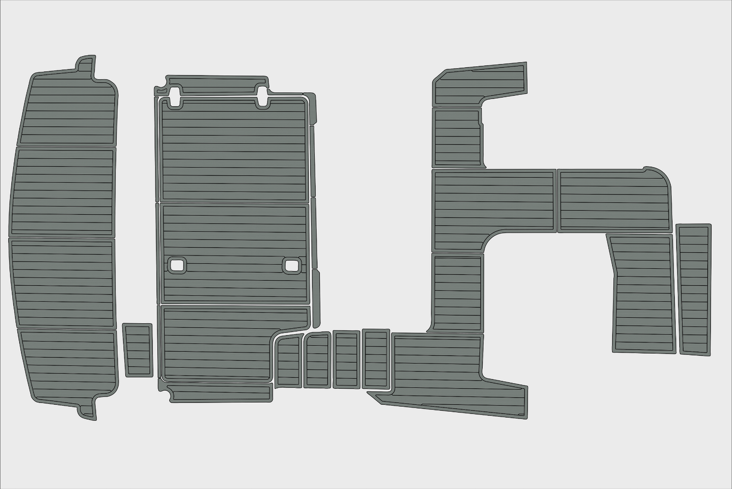 2000-2002 Silverton 330 Sport Bridg Cockpit Swim platform 1/4"6mm EVA Foam floor
