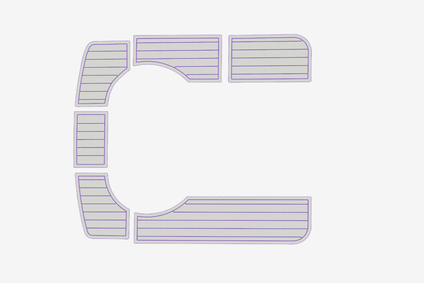 1999-2004 Beneteau 361 Cockpit 1/4"6mm EVA Foam carpet marine floor