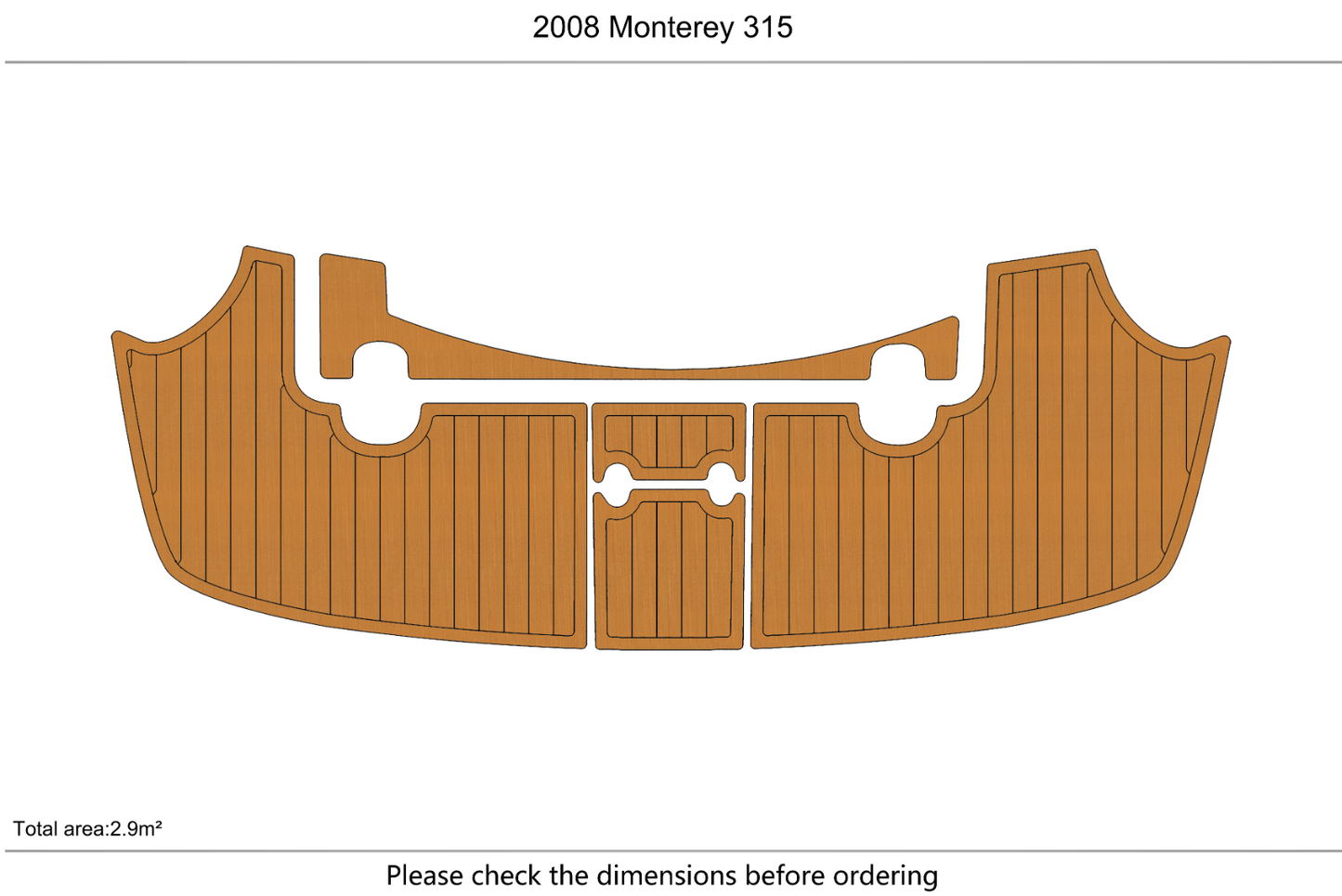 2008 Monterey 315 Marine teak deck EVA Foam Boat flooring