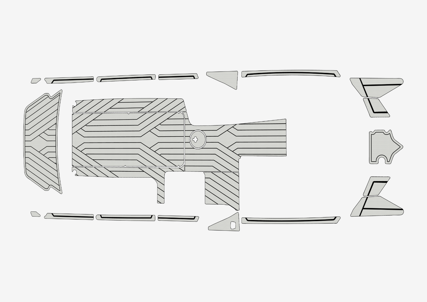 2013-2016 malibu 24 MXZ Cockpit Swim platform bow 1/4"6mm EVA Foam faux floor