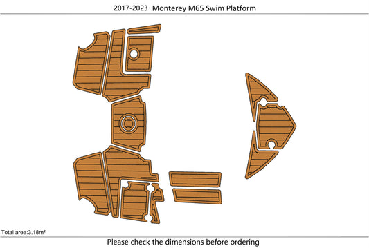2017-2023 Monterey M65 bow Swim platform 1/4"6mm EVA Foam faux mat floor