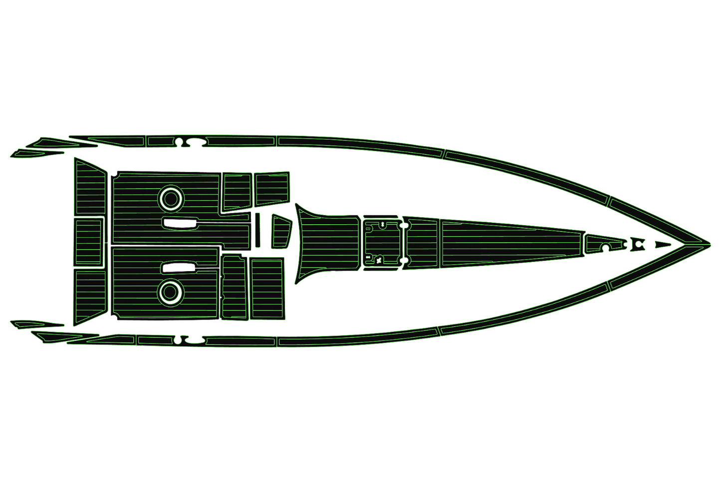 2008 FOUNTAIN LIGHTNING 33ft Cockpit Swim platform bow 1/4"6mm EVA foam floor