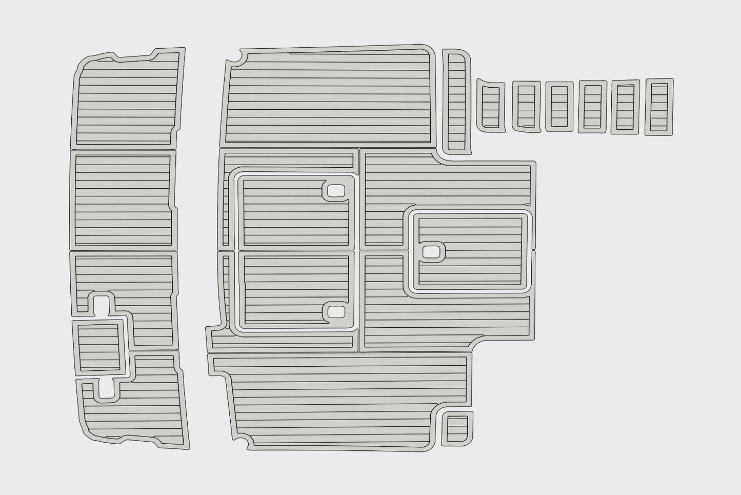 2005-2008 Silverton 42 Convertible Cockpit Swim platform 1/4"6mm EVA Foam floor