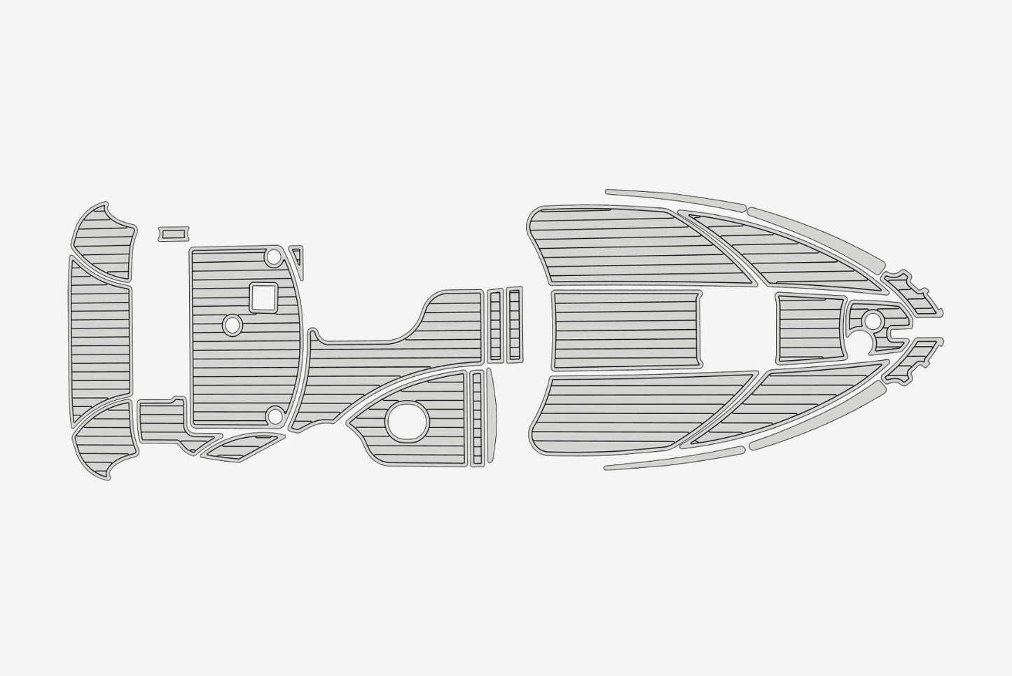 2006-2007 Bayliner 265 Anti-slip mat Custom EVA marine deck flooring