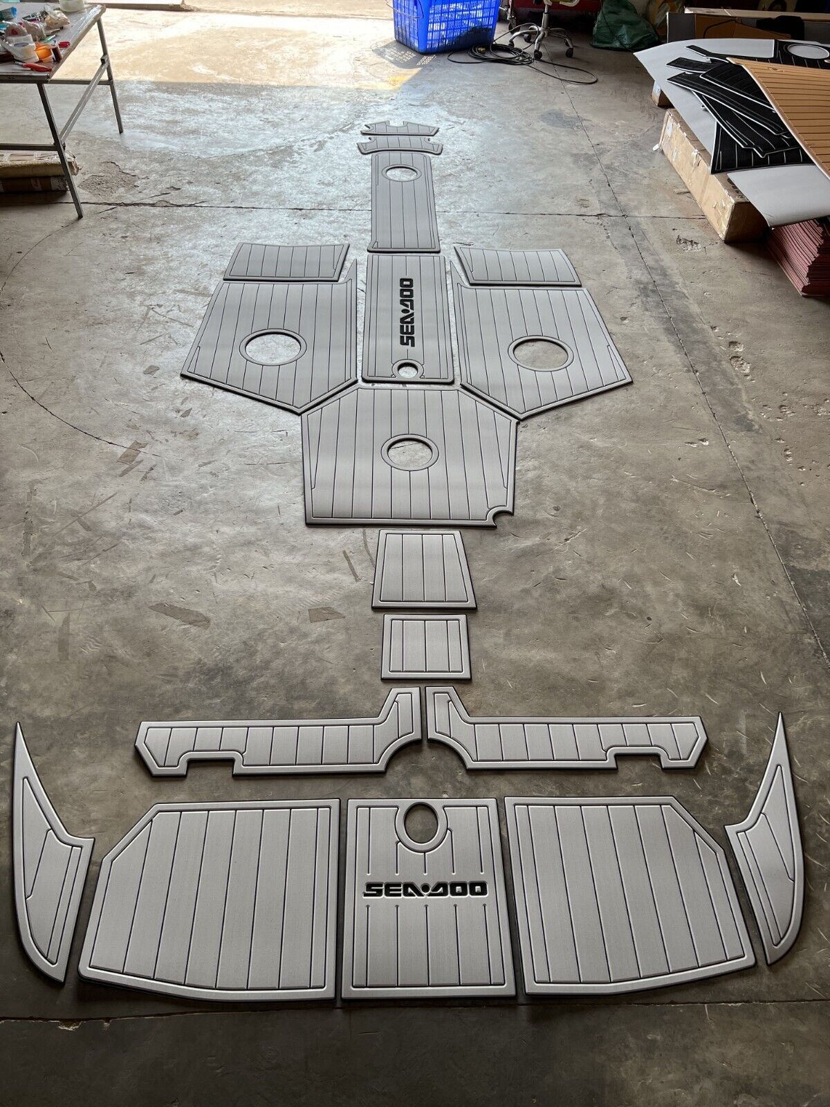 2012 sea doo 210 SP Challenger Two chair Cockpit & swimming platform faux teak