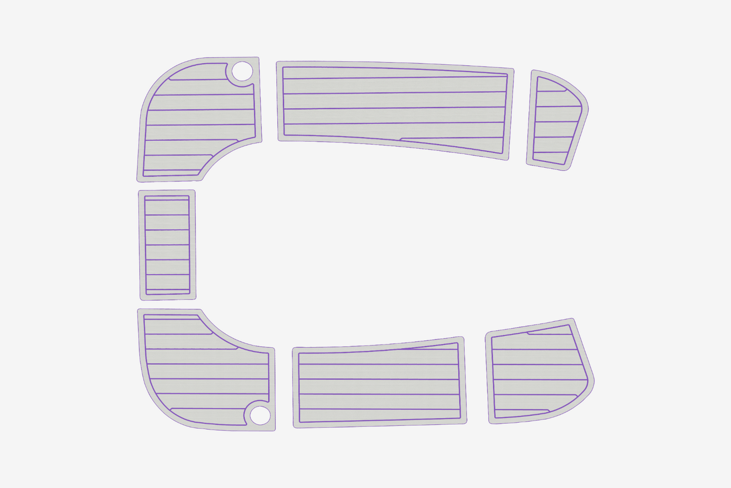 2004-2009 Hunter 33 Cockpit 1/4"6mm EVA Foam carpet marine floor