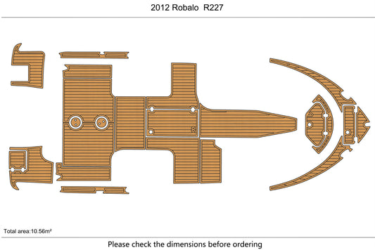 2012 Robalo R227 cockpit swimplatform 1/4” 6mm EVAFoam Faux teak deck floor