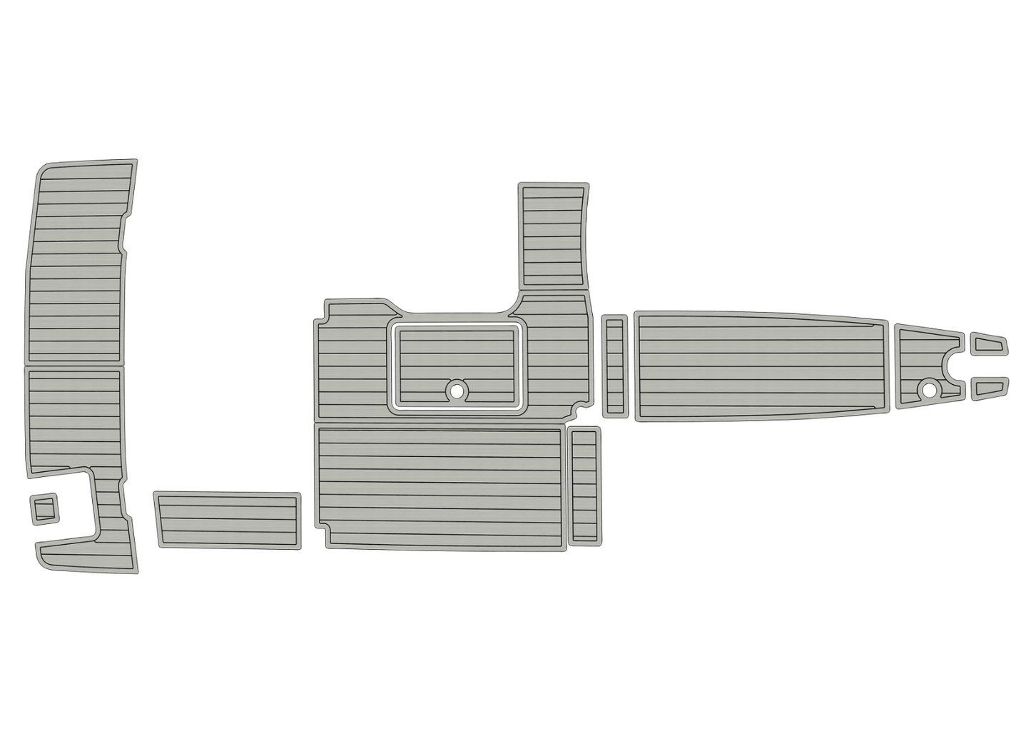 2012-2016 Bayliner 642 Swim platform cockpit 1/4" 6mm EVA faux teak Floor