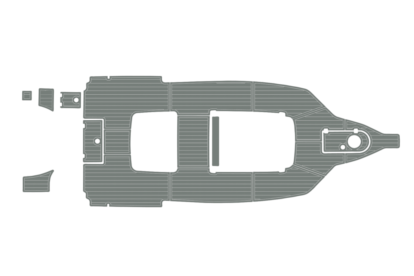 2015-2021 Tidewater 280 CC Cockpit 1/4"6mm EVA foam Faux teak marine mat floor
