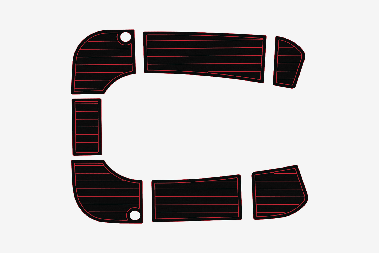 2004-2009 Hunter 33 Cockpit 1/4"6mm EVA Foam carpet marine floor