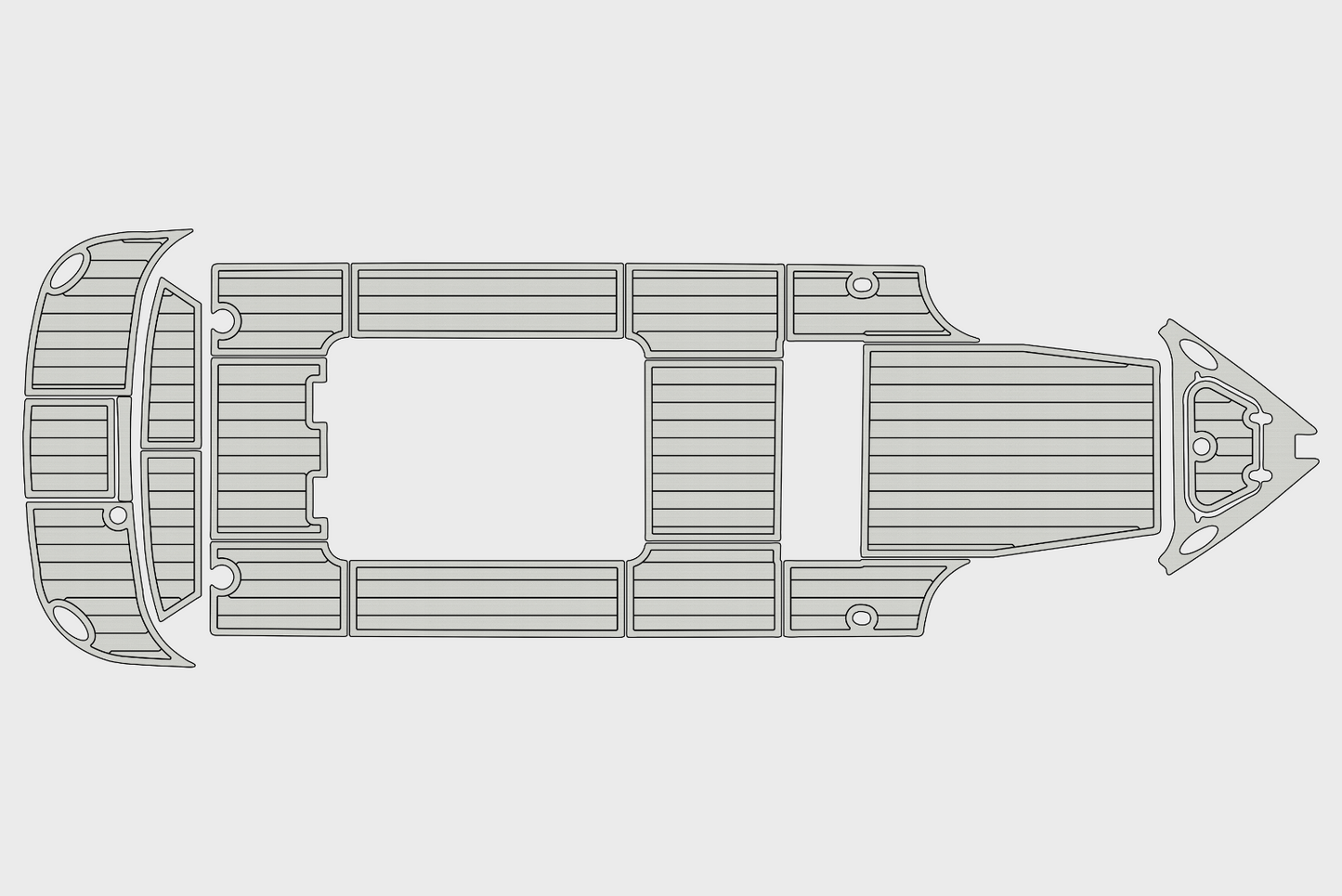 1997 Novurania 21 Equator Cockpit Swim platform bow 1/4"6mm EVA Foam faux floor