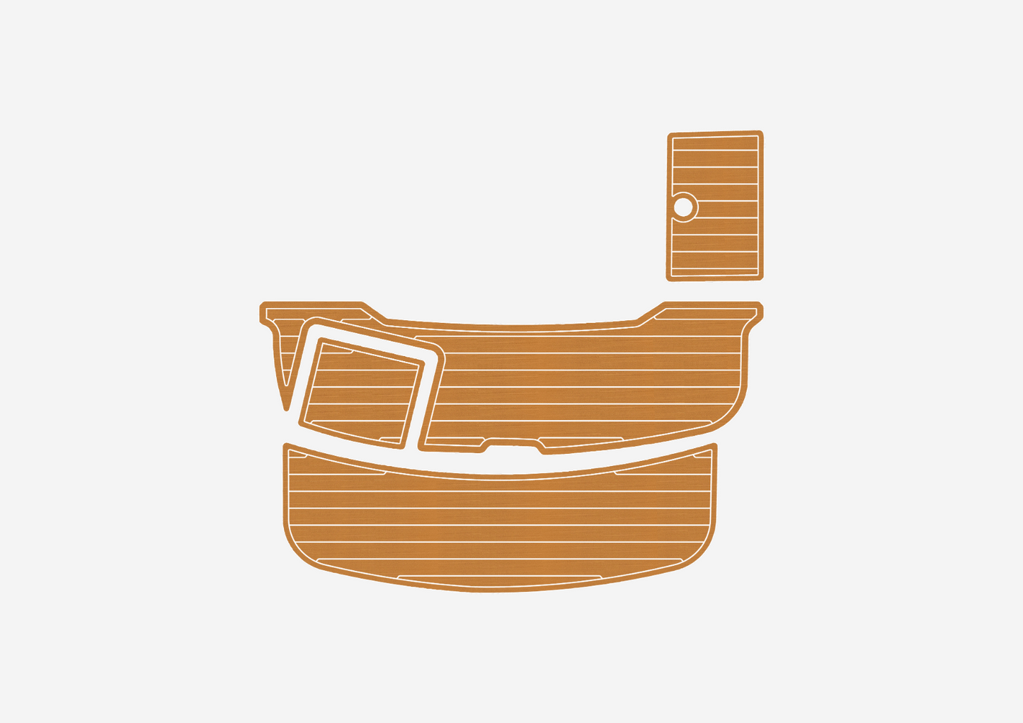 2002-2007 Cobalt 240 sp Cockpit Swim platform 1/4" 6mm EVA faux teak mat Floor