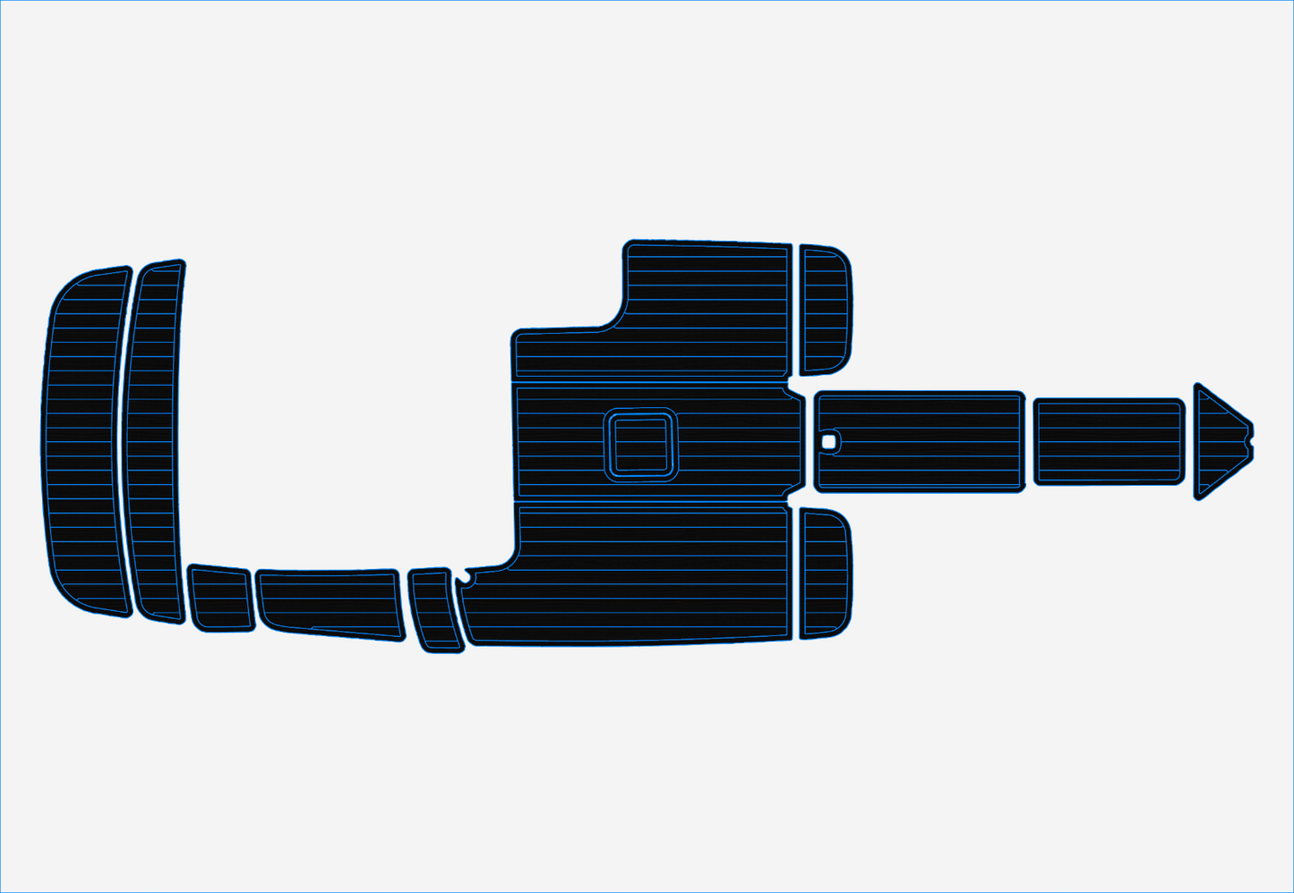 2008- 2010 cobalt 222 Cockpit Swim platform bow 1/4"6mm EVA foam faux mat floor