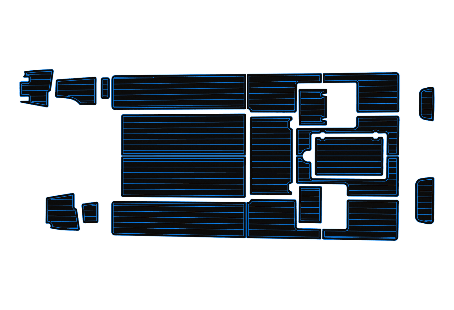 2015-2019 Caribbran 2300 Cockpit Swim platform 1/4"6mm EVA foam faux MAT floor