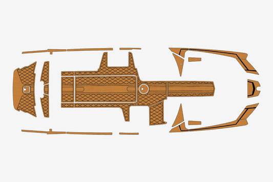 2013-2017 Axis A24 Cockpit Swimming platform 1/4" 6mm EVA Faux Teak Decking