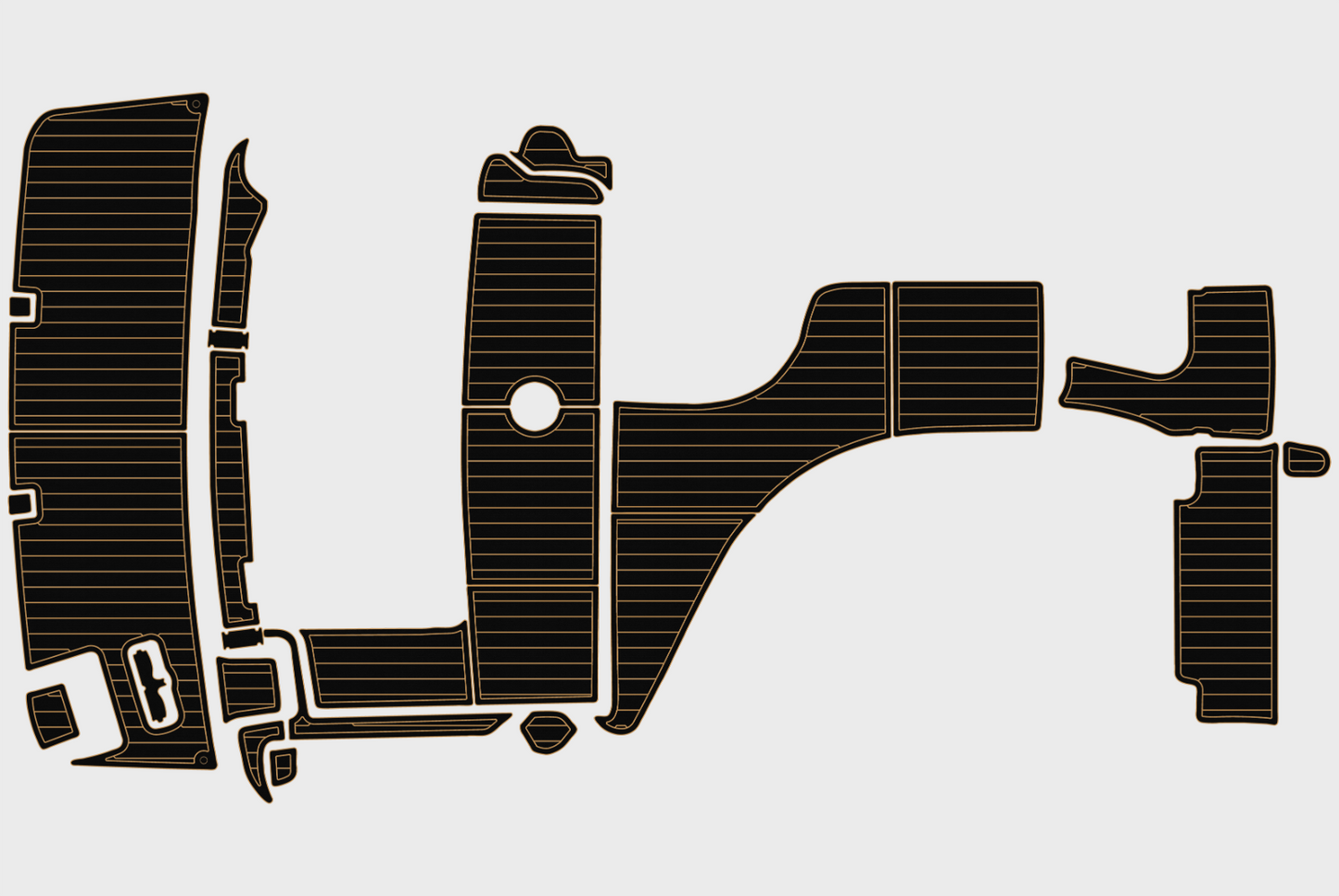 2002-2004 Rinker 342 Fiesta VEE EC Cockpit Swim platform 1/4"6mm EVA foam floor