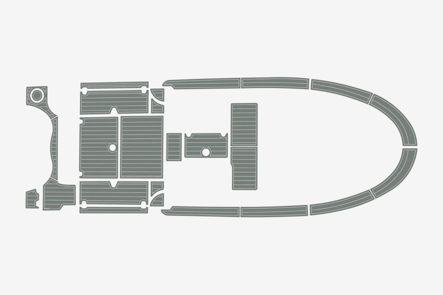 2002-2009 Boston Whaler 255 Conquest Anti-slip Custom EVA marine deck flooring