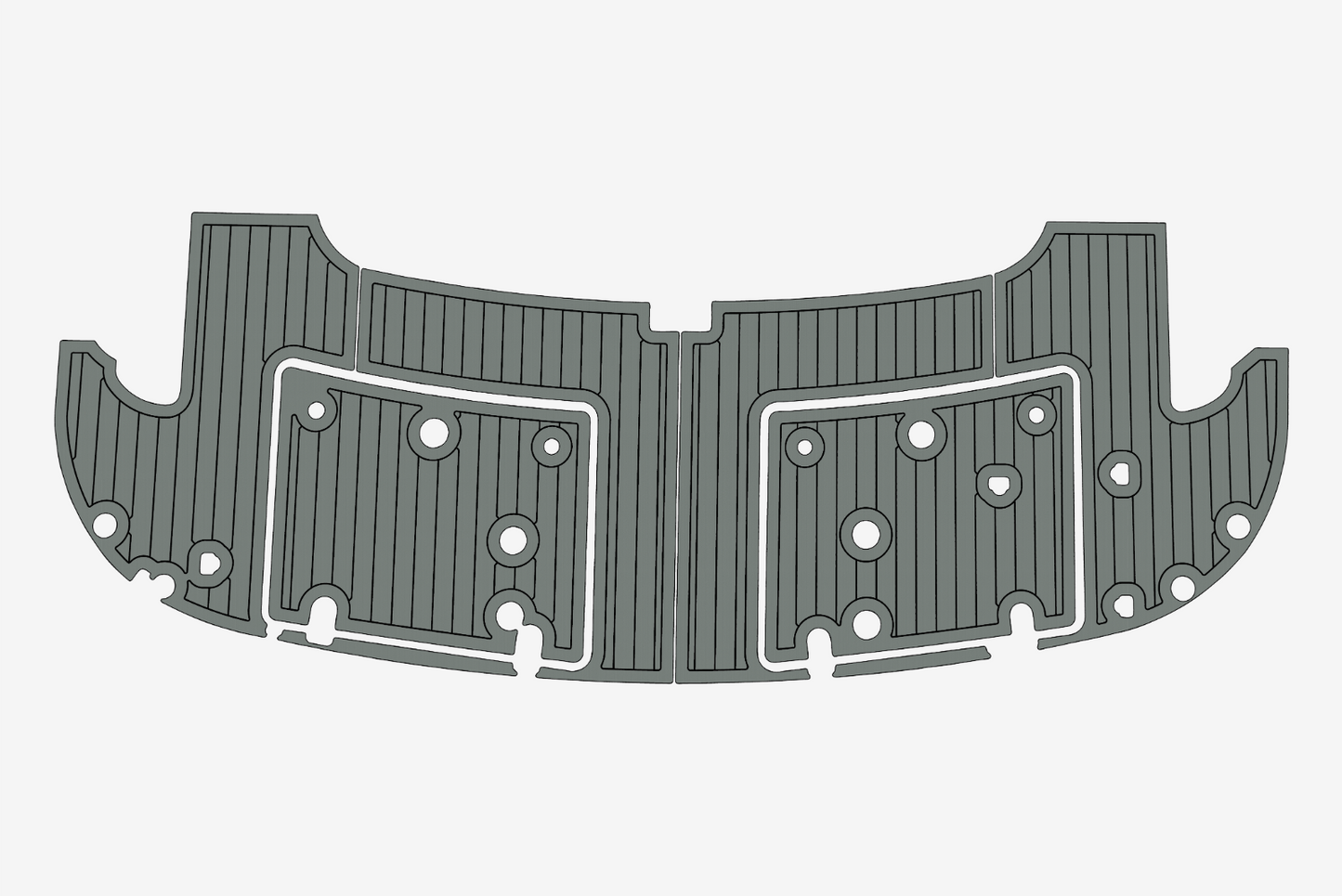2004 Fairline 59 Cockpit Swim platform 1/4"6mm EVA Foam carpet marine floor