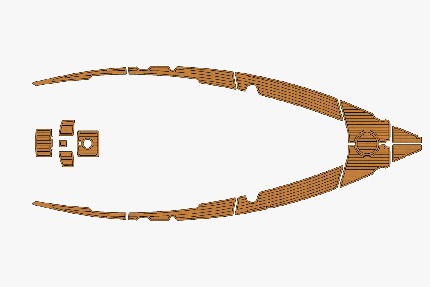 2003 Bavaria 32 Anti-slip mat Custom EVA faux teak marine flooring
