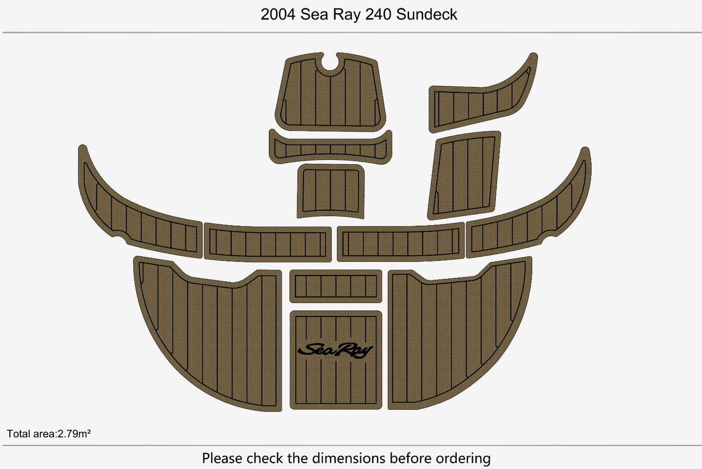 2000-2008 sea ray 240 sundeck swim platform 1/4" 6mm EVA foam floor