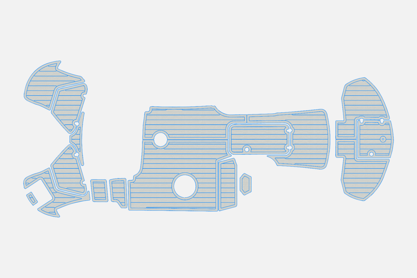 2021-2024 Stingray 192 SC Cockpit Swim platform bow 1/4"6mm EVA foam faux floor