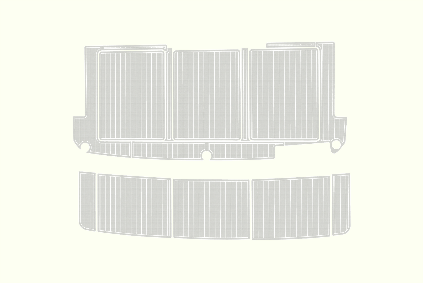 1985-1988 Bayliner 4550 Cockpit Swim platform 1/4"6mm EVA foam faux floor