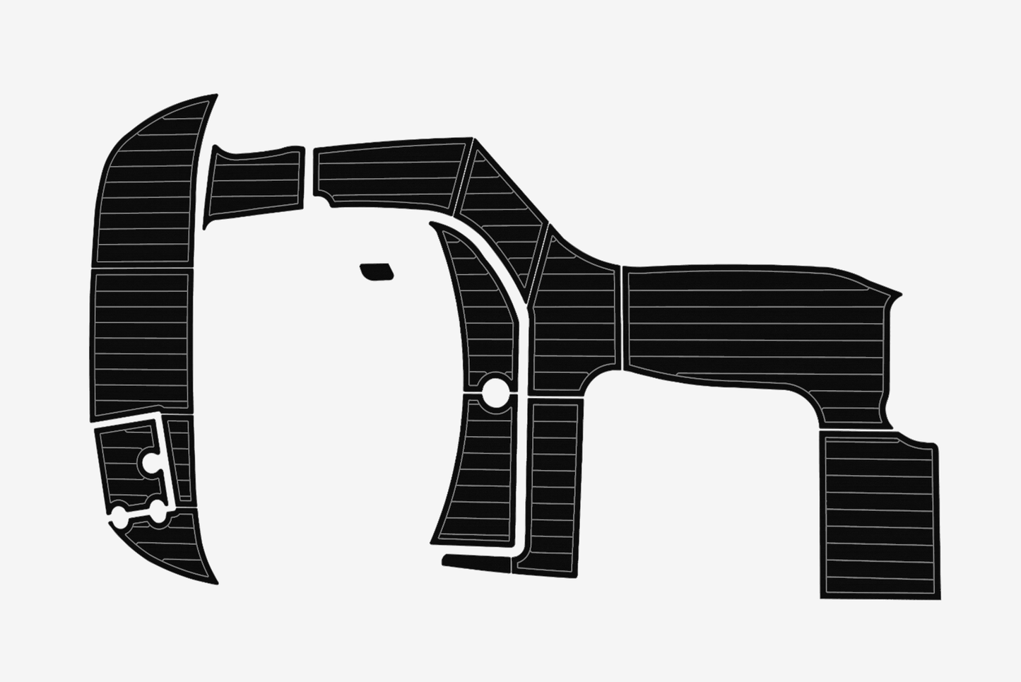 2004-2009 Crownline 270 Cockpit Swim platform 1/4"6mm EVA Foam carpet floor