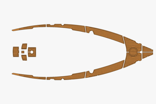 2003 Bavaria 32 Anti-slip mat Custom EVA faux teak marine flooring