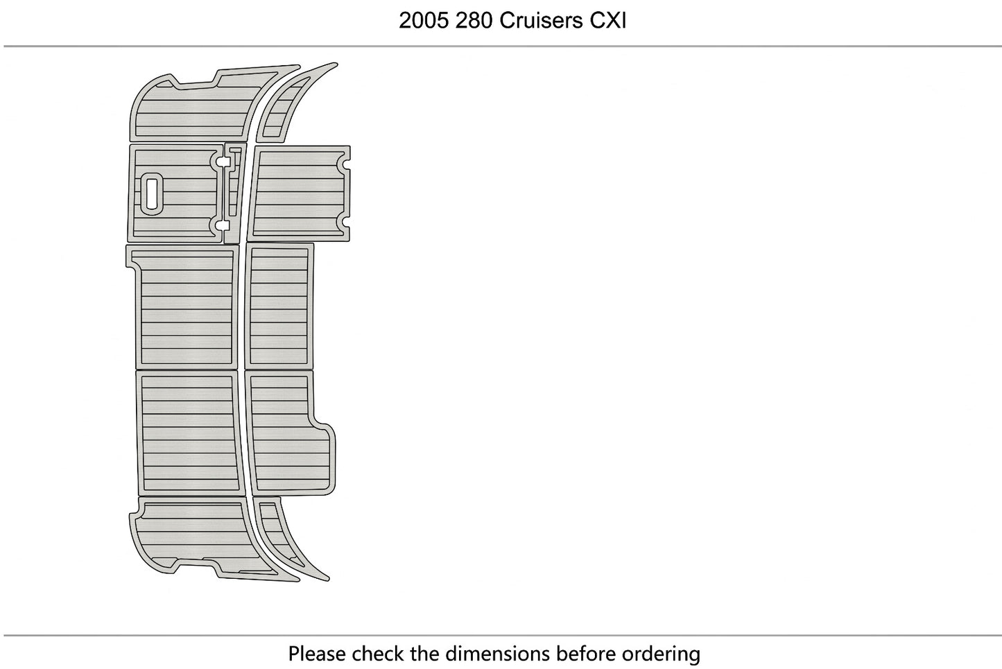 2005 Cruisers 280 CXI 2870 swim platform 6mm EVA Foam Faux teak floor